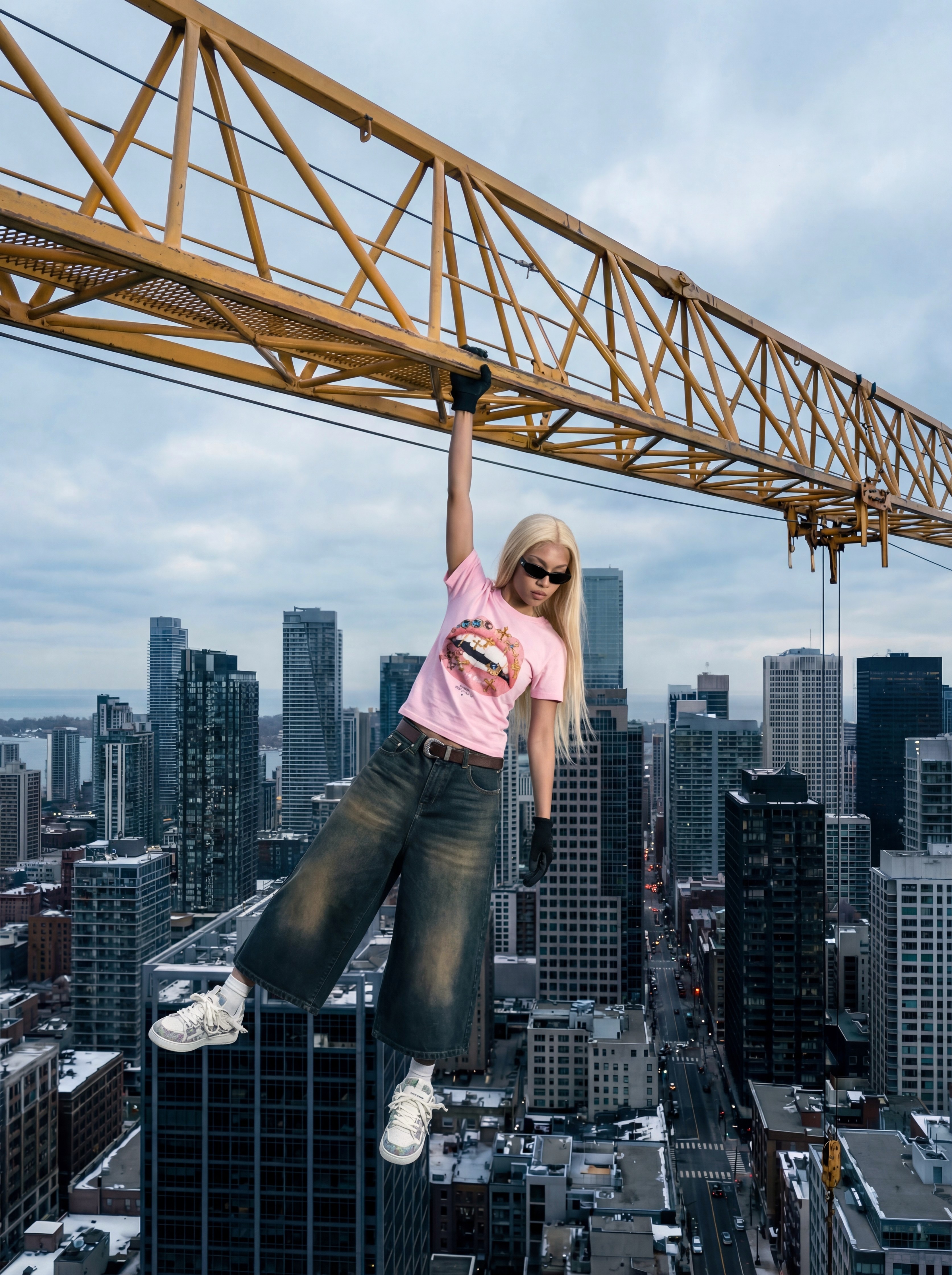 AI enhanced fashion portrait editorial